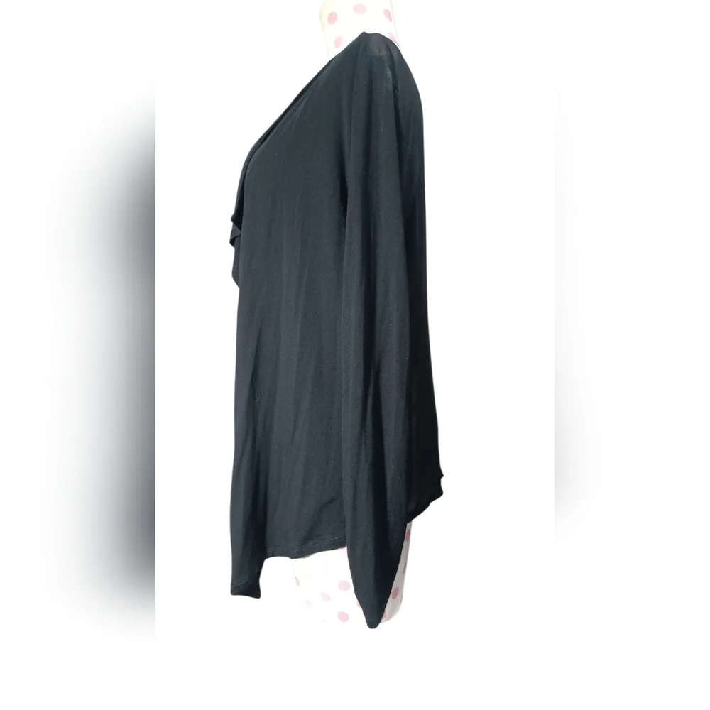 Vince Camuto Black Waterfall Cardigan Sweater - Picture 3 of 8